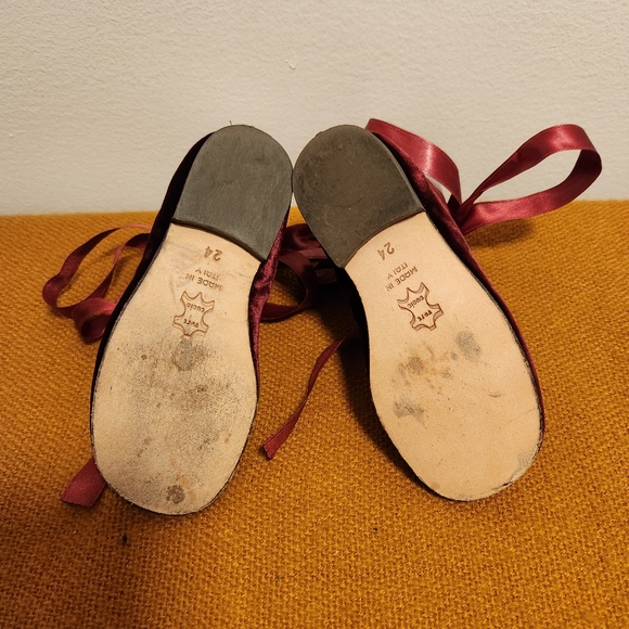 Gallucci Italian Burgundy Velvet Shoes - Picture 6 of 7